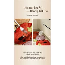 Thảm Bếp Silicon Hình Rau Củ 3D Cao Cấp 40x120cm -Thảm Trải Sàn Nhà Bếp Siêu Thấm Hút Chống Trượt.at 9