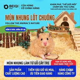 BELGI MÙN NHUNG lót chuồng cho hamster thoáng khí mát mẻ mùn nhung từ gỗ cây trúc TQ 1