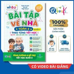 Sách - Vở Ô Li Bài Tập Về Nhà Toán Lớp 5 - Quyển 1 (Theo Từng Tiết Học) - Có Mã QR Video Bài Giảng của Qbooks 1