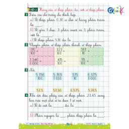 Sách - Vở Ô Li Bài Tập Về Nhà Toán Lớp 5 - Quyển 1 (Theo Từng Tiết Học) - Có Mã QR Video Bài Giảng của Qbooks 4