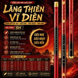Lăng Thiên Vĩ Diện 5H Cần Câu Đài Cao Cấp  hãng TRY&V chuyên dùng cho câu cá tự nhiên và thi đấu. 1
