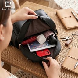 Balo Đeo Vai Nữ Hot Da PU Mềm Thích Hợp Đi Học, Đi Chơi Có Móc, Ngăn Kéo, Nội Địa Trung ZAMANI BAG Nhập Khẩu B0020 6