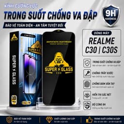 Kính cường lực Realme C30, C30S cao cấp thế hệ mới full màn miếng dán bảo vệ màn hình điện thoại 1