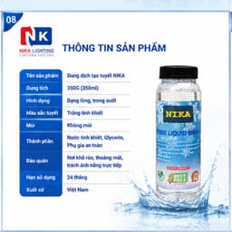 Dung dịch tạo tuyết pha được 5 lít nước tạo tuyết dùng cho máy phun tuyết sân khấu,sự kiện,tiệc cưới 6