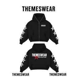 Áo Hoodie Zip Local Brand THEMESWEAR Big Boxy Phối Tay Đen – Hoodie Khóa Kéo Unisex Nam Nữ 2