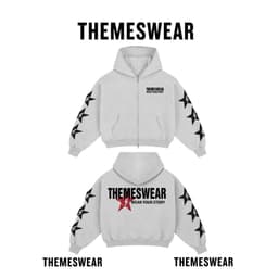 Áo Hoodie Zip Local Brand THEMESWEAR Big Boxy Phối Tay Đen – Hoodie Khóa Kéo Unisex Nam Nữ 3