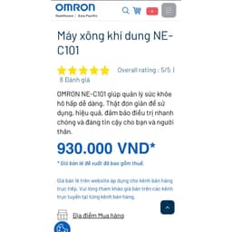 Máy xông khí dung Omron NE-C28 6