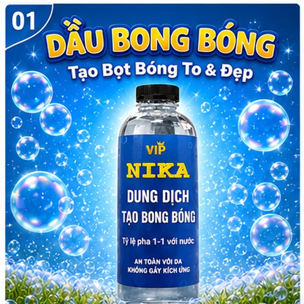 Dầu bong bóng NIKA dung dịch tạo bong bóng dùng cho máy phun bong bóng sân khấu, tiệc cưới, sự kiện