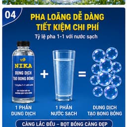 Dầu bong bóng NIKA dung dịch tạo bong bóng dùng cho máy phun bong bóng sân khấu, tiệc cưới, sự kiện 5