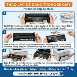 Hộp Mực Starink 26A CF226A Cho HP M402N M402D M402DN M402DW M426 Bản In Sắc Nét Bền Đẹp 6