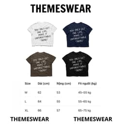 ÁO THUN THEMESWEAR YOU ONLY SLUB TEE – CHẤT XƯỢC THOÁNG MÁT 1