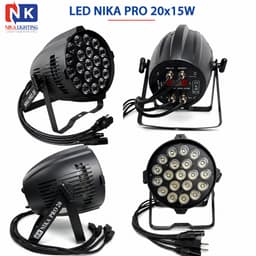 Đèn PAR LED NIKA 20x15W Full Color RGBW 4IN1 có vàng nắng DMX chỉnh tay cho sân khấu khiển remot 4