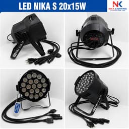 Đèn PAR LED NIKA 20x15W Full Color RGBW 4IN1 có vàng nắng DMX chỉnh tay cho sân khấu khiển remot 5