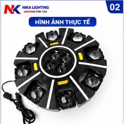 Đèn Moving 8 cánh NIKA 28 mắt LED điều khiển từ xa cảm ứng theo nhạc cho sân khấu, bar, karaoke 6