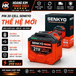 Pin 20 Cell SENKYO PROMAX, Kèm Sạc Nhanh 2.0A, Dung Lượng 10Ah, Có Cổng Sạc USB, Type C, Có Đèn Báo Pin 1