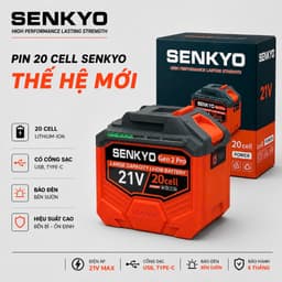 Pin 20 Cell SENKYO PROMAX, Kèm Sạc Nhanh 2.0A, Dung Lượng 10Ah, Có Cổng Sạc USB, Type C, Có Đèn Báo Pin 2