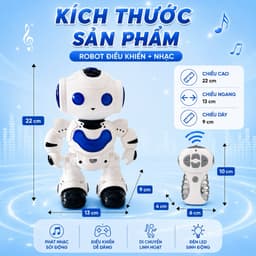 Robot điều khiển từ xa có nhạc cho bé (pin tặng kèm) 2
