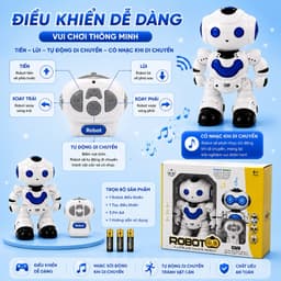 Robot điều khiển từ xa có nhạc cho bé (pin tặng kèm) 3