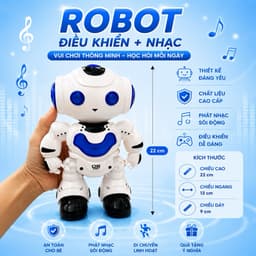 Robot điều khiển từ xa có nhạc cho bé (pin tặng kèm) 4