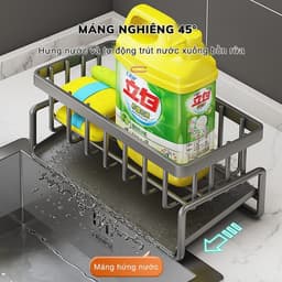 Giá Để Đồ Rửa Chén Bát Nhựa Sơn Tích Điện Chống Rỉ - Kệ Đựng Đồ Bồn Rửa Bát Tiện Lợi Kèm Khay Hứng Nước 6