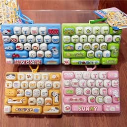 Bàn phím hoạt hình dễ thương Fidget ASMR Đồ chơi có dây buộc phù hợp với đồ chơi bỏ túi làm dịu tâm trạng cầm tay 5