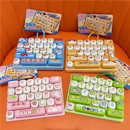 Bàn phím hoạt hình dễ thương Fidget ASMR Đồ chơi có dây buộc phù hợp với đồ chơi bỏ túi làm dịu tâm trạng cầm tay 4