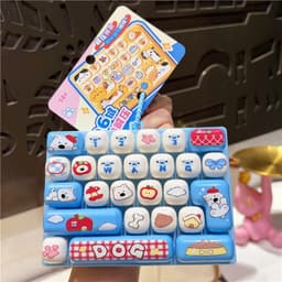 Bàn phím hoạt hình dễ thương Fidget ASMR Đồ chơi có dây buộc phù hợp với đồ chơi bỏ túi làm dịu tâm trạng cầm tay 7