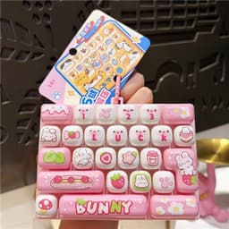 Bàn phím hoạt hình dễ thương Fidget ASMR Đồ chơi có dây buộc phù hợp với đồ chơi bỏ túi làm dịu tâm trạng cầm tay 8