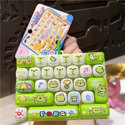 Bàn phím hoạt hình dễ thương Fidget ASMR Đồ chơi có dây buộc phù hợp với đồ chơi bỏ túi làm dịu tâm trạng cầm tay 9