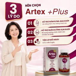 Artex +Plus Bổ Sung Glucosamine Chondroitin Tăng Tái Tạo, Bôi Trơn Phục Hồi Mô Sụn Khớp, Giảm Viêm Đau Và Thoái Hóa 2