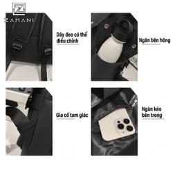 Balo Nam Nữ Unisex Đi Học Đi Chơi Cao Cấp Chống Nước Đựng Vừa Laptop 15.7 Inch ZAMANI B0030 6