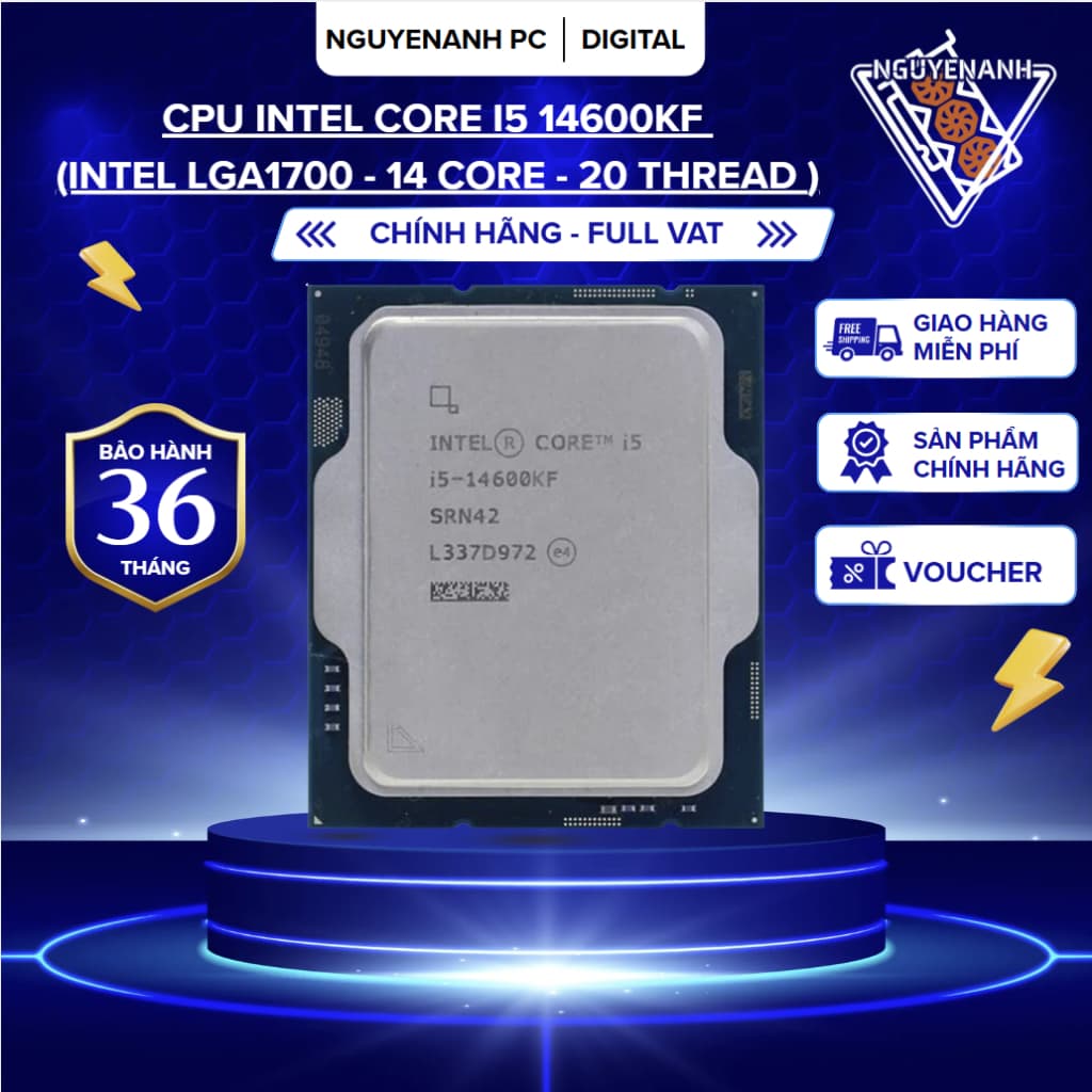 [Full Vat] CPU Intel Core i5 14600KF  (Intel LGA1700 - 14 Core - 20 Thread )