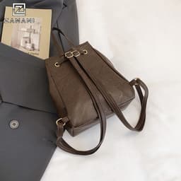 Balo Da Nữ Mini Dây Rút Thời Trang Phối Đồ Siêu Xinh ZAMANI B0041 Đi Học, Đi Chơi 5