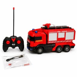 Xe cứu hoả điều khiển biến hình robot 2trong1 , có phun nước , đèn nhạc ,pin sạc 5