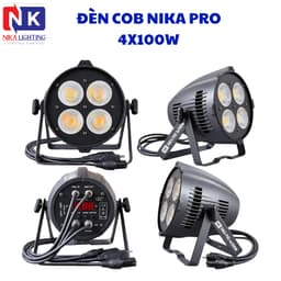 Đèn PAR COB NIKA 4x100W 4 mắt LED sân khấu điều khiển DMX và remote từ xa cho tiệc cưới, sự kiện 4