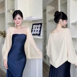 Set Áo Lụa Queeen Thêu Ren Phối Chân Váy A Kèm Áo Choàng Tơ Hottrend Miền Tây 5