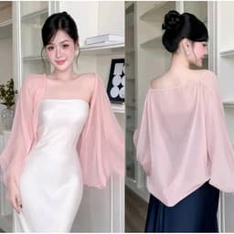 Set Áo Lụa Queeen Thêu Ren Phối Chân Váy A Kèm Áo Choàng Tơ Hottrend Miền Tây 3