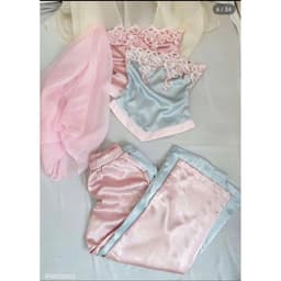 Set Áo Lụa Queeen Thêu Ren Phối Chân Váy A Kèm Áo Choàng Tơ Hottrend Miền Tây 8