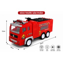 Xe cứu hoả đồ chơi chạy pin , có đèn ,nhạc xe cứu hoả , mô phỏng âm thanh sống động chân thực ( Tặng kèm pin ) 2