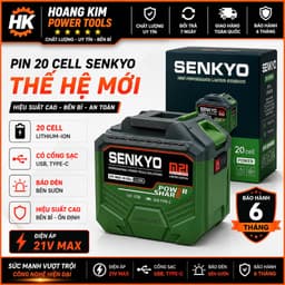 Pin 20 Cell SENKYO PROMAX, Kèm Sạc Nhanh 2.0A, Dung Lượng 10Ah, Có Cổng Sạc USB, Type C, Có Đèn Báo Pin 1