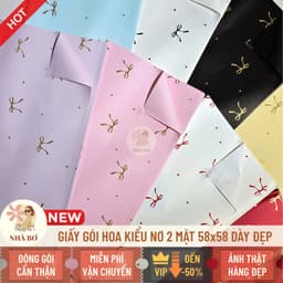 20 giấy gói hoa kiểu nơ chuẩn 58x58 2 mặt dày không thấm trang trí handmade  1