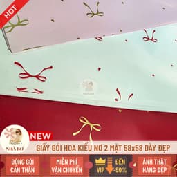 20 giấy gói hoa kiểu nơ chuẩn 58x58 2 mặt dày không thấm trang trí handmade  2