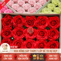 !! 25 75 125 hoa hồng sáp thơm 7 lớp đủ màu không dập bẻ to đẹp trang trí handmade - Hoa Sáp Nhà Bơ 3