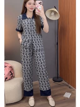 Bộ Lụa Mango Pỵajma Tay Ngắn Quần Dài Size 50-90kg - Đồ bộ mặc nhà tiện lợi 8