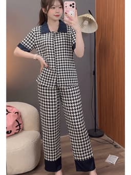 Bộ Lụa Mango Pỵajma Tay Ngắn Quần Dài Size 50-90kg - Đồ bộ mặc nhà tiện lợi 6