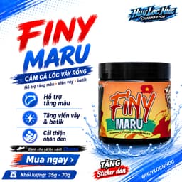 Cám FINY MARU 4mm 70g Cho Cá Lóc Vảy Rồng | Vảy Rồng Đỏ, Vảy Rồng Vàng | Hỗ Trợ Lên Màu Yellow Red, Hoa Văn Batik 1
