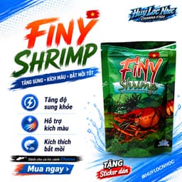 Tép Sấy FINY 35g Cao Đạm Cho Cá Cảnh | Thức Ăn Giàu Protein Hỗ Trợ Lên Màu | Cá Lóc, Cá Rồng, La Hán 1