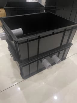 Bộ lọc baki tràn trên cho hồ cá cảnh vừa và nhỏ - Kích Thước 34x25x13 Màu Đen- ống phi 27 3