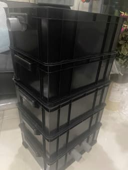 Bộ lọc baki tràn trên cho hồ cá cảnh vừa và nhỏ - Kích Thước 34x25x13 Màu Đen- ống phi 27 5