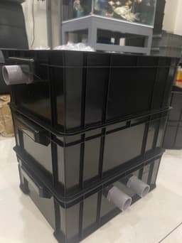 Bộ lọc baki tràn trên cho hồ cá cảnh vừa và nhỏ - Kích Thước 34x25x13 Màu Đen- ống phi 27 2
